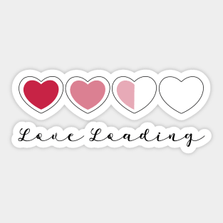 Love loading hearts Sticker